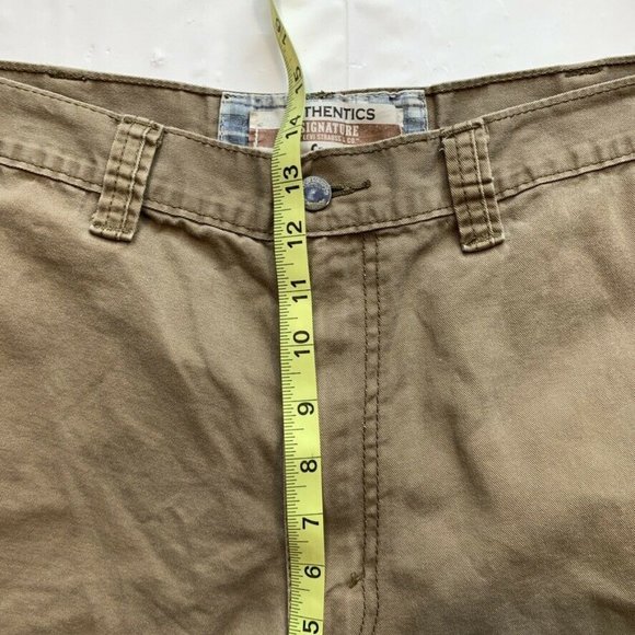 Levis Signature Cargo Shorts Men 38 Relaxed Heavyweight Y2K Khaki Outdoor Summer - Picture 11 of 12